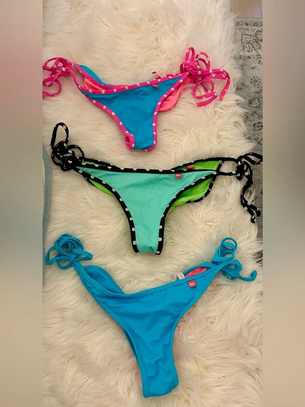 Bundle- Doll swimwear bikini bottoms size medium